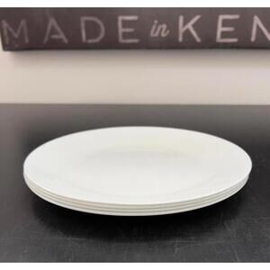 Corelle Set of 4 White Ceramic Dinner Plates